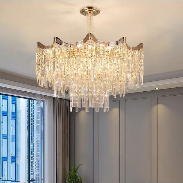 法式轻奢水晶吊灯客厅主灯现代简约卧室餐厅灯具意式大厅中山灯具