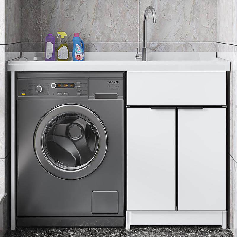 洗衣机一体柜阳台伴侣卫生间洗手洗漱台面台盆带洗衣槽搓板台上盆