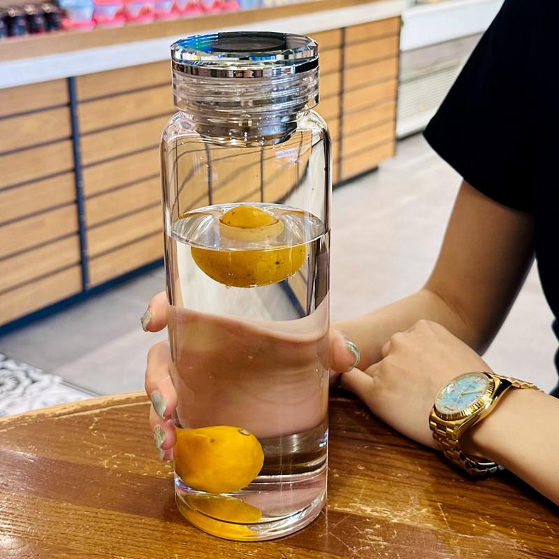精致好看的杯子2025新款高硼硅玻璃杯高颜值女生喝水杯透明泡茶杯