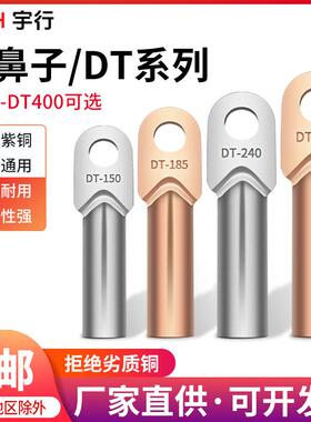 国标DT铜鼻子 铜接线端子DT10-DT500平方铜鼻子堵油铜接头线鼻子