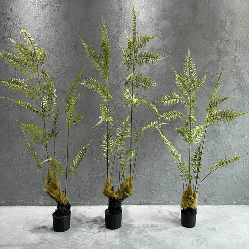 仿真蕨类植物金边猴头蕨商场仿服装店橱窗景观店铺假植物装饰摆件