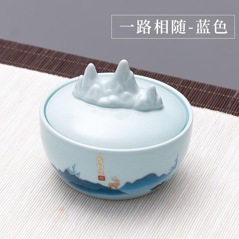 新款带盖火锅砚台陶瓷保干湿墨碟不干墨书法专用不笔墨毛笔墨池蝶