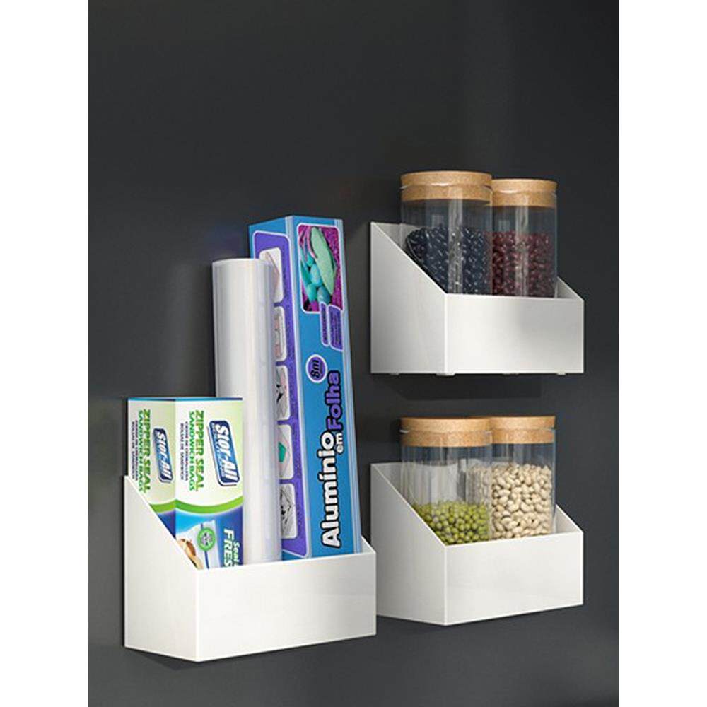 冰箱置物架磁吸收纳盒免打孔侧面厨房壁挂式调料架保鲜膜袋储物盒