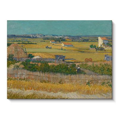 莫奈梵高名画艺术油画丰收麦田风景画客厅餐厅装饰画玄关挂画壁画