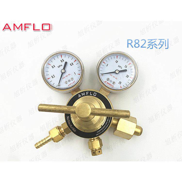 敦阳AMFLO黄铜减压阀 R82X R82C减压器 R82IN-125氮氩氦R82F-40