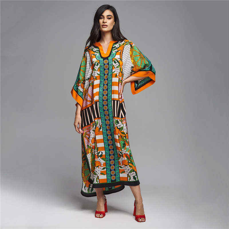 Print Swimsuit ver up 2023 Robe Plage Pareos Kaftan Maxi Boh