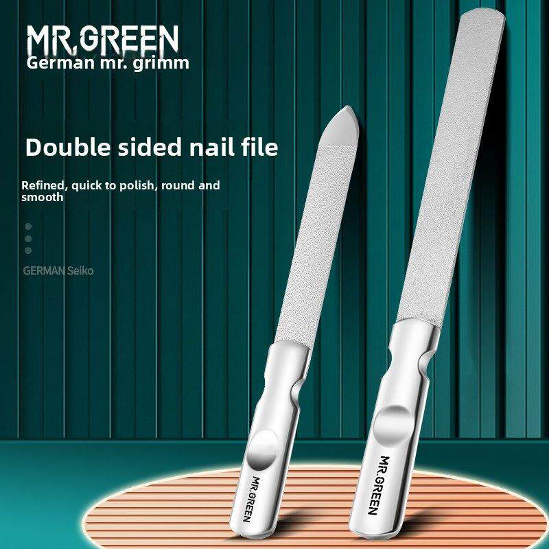 德国MRGREEN指甲锉磨指甲美甲专用打磨条磨甲挫刀进口不锈钢