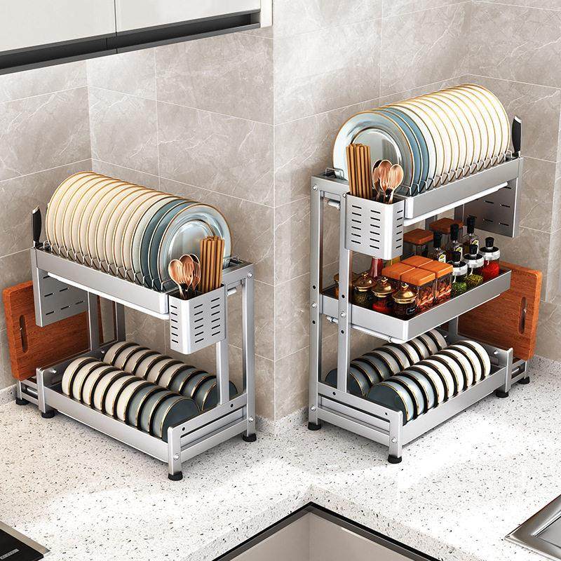 304不锈钢碗碟收纳架多功能厨房沥水碗架台面调料置物架3层窄架子,厨房/烹饪用具,调料置物架,淘宝优惠券,粉丝福利购,淘宝优惠卷