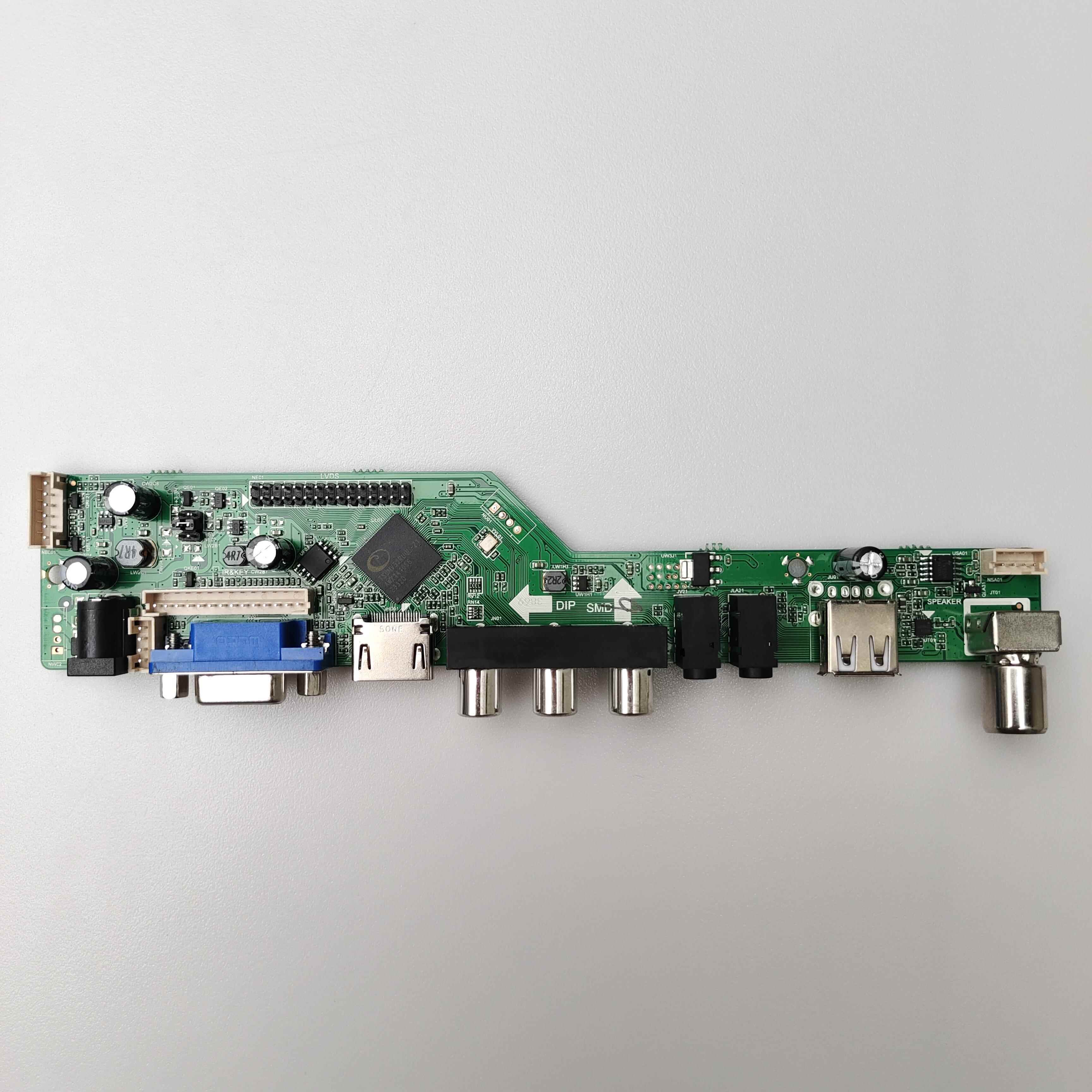 全新小液晶电视主板ZS.M53.BKR00 屏供电3.3V5V12V遥控切换分辨率
