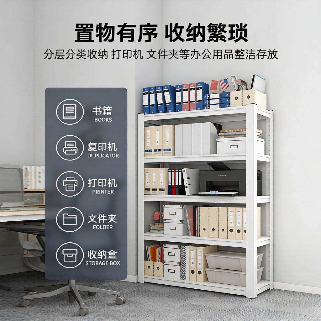 公办WJG-9室文件柜资架凭证档案收料纳架落地多层物财务会计钢制