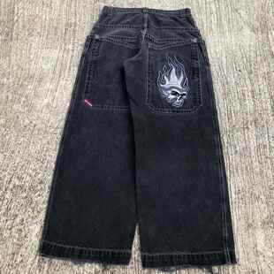 Hip Vinta Sreetwear Y2k Graphic Print Cartoon Jeans Hop