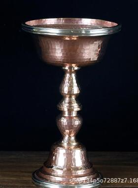 2026铜护法杯藏传佛用品尼泊尔纯手工法器供杯红铜色大小可选