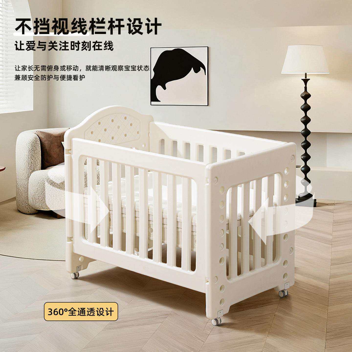 婴儿尿布台宝宝抚触护理台换尿布可移动新生儿洗浴婴儿床其他塑料