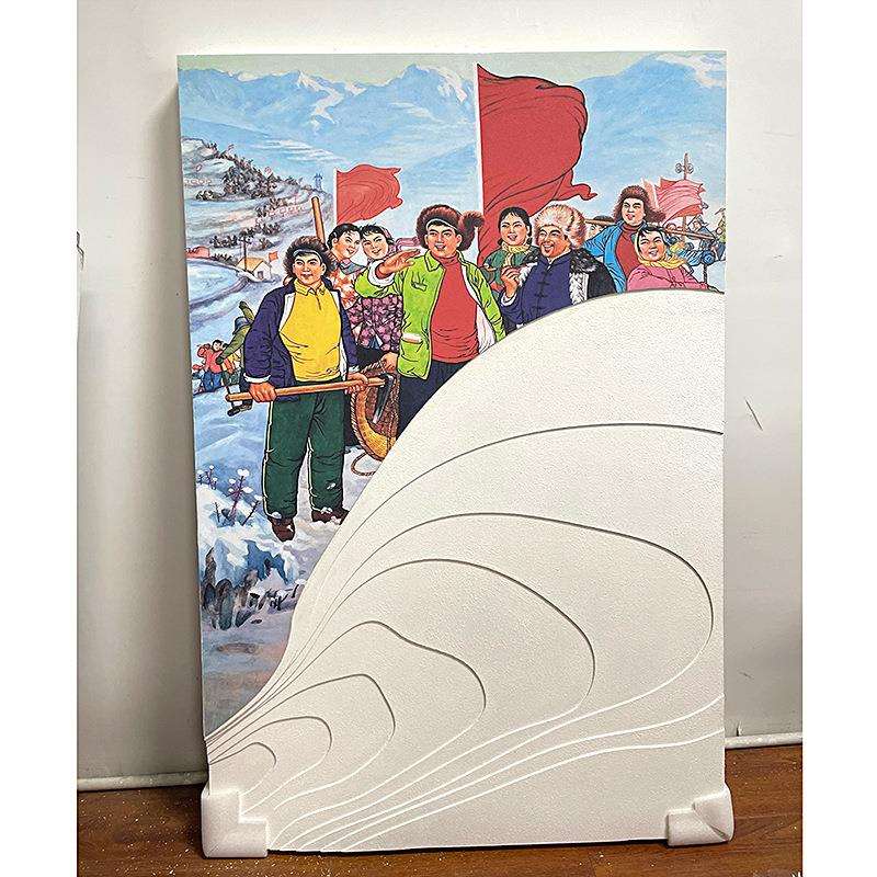 立体浮雕画大幅落地玄关客厅装饰画样板间裸眼3d立体画3D