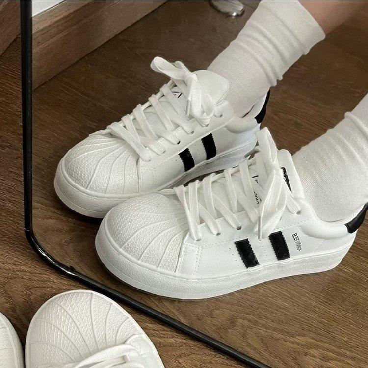 厚底圆贝壳小白运动鞋子老爹鞋