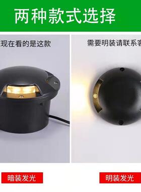 LED地埋灯户外防水侧发光埋地酒店民宿别墅花园两面透光灯草坪灯