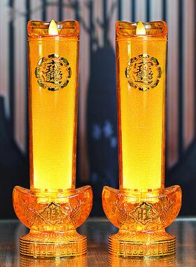 LED电蜡烛灯长明灯家用烛台乔迁结婚开 业庆典搬家供灯电子烛电池