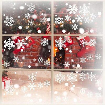 20X30CM Christmas Decor Window Snowflake Stickers Glass Wind