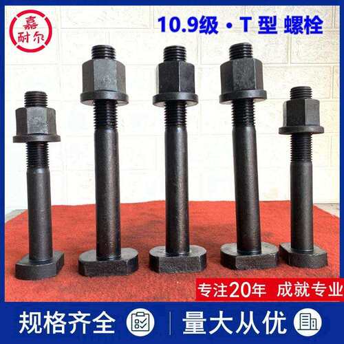 12.9级T型螺丝GB37具压板螺杆床机床t形模细丝全牙*螺733栓M30220