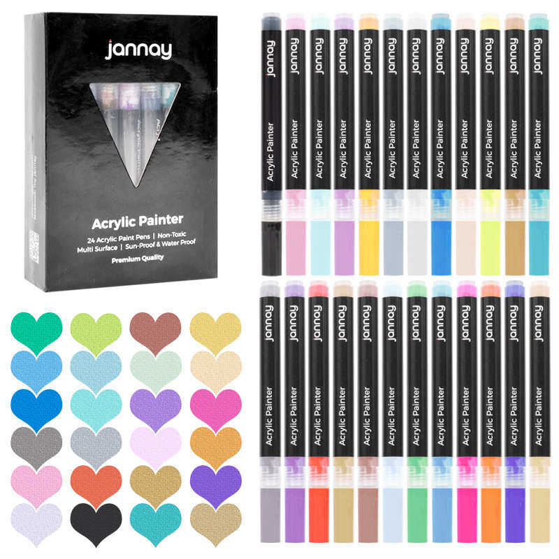 丙烯马克笔按压款水彩笔防水不褪色  美术绘画学生专用笔批发