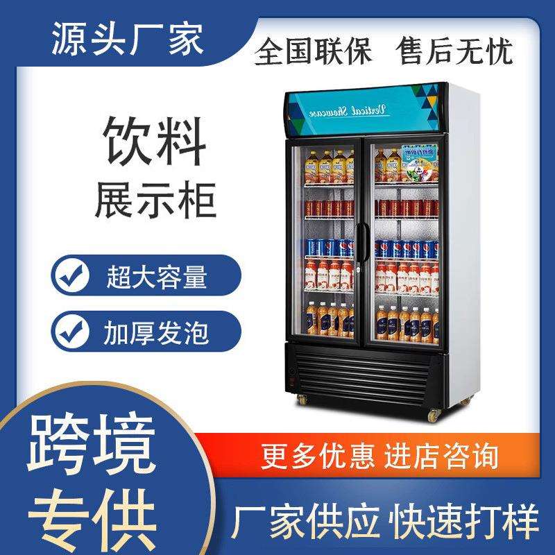 咖先生饮料啤酒展示柜商用冷藏保鲜柜立式冰柜便利店单双门冰箱
