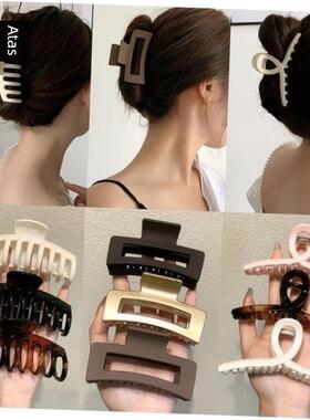 发夹Hot Sale Solid Color Claw Clip Large Barrette Crab Hair1