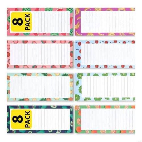 8 Pcs Sticky Note Notepads Grocery List Magnet Pad for