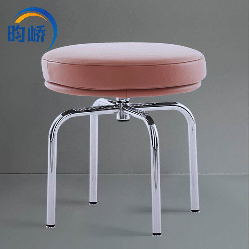 LC8 Swivel Stool图南凳简约现代不锈钢皮艺旋转梳妆凳休闲矮凳