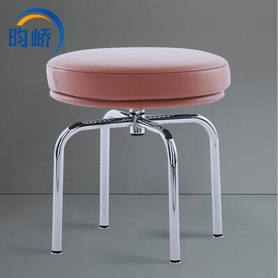 LC8 Swivel Stool图南凳简约现代不锈钢皮艺旋转梳妆凳休闲矮凳