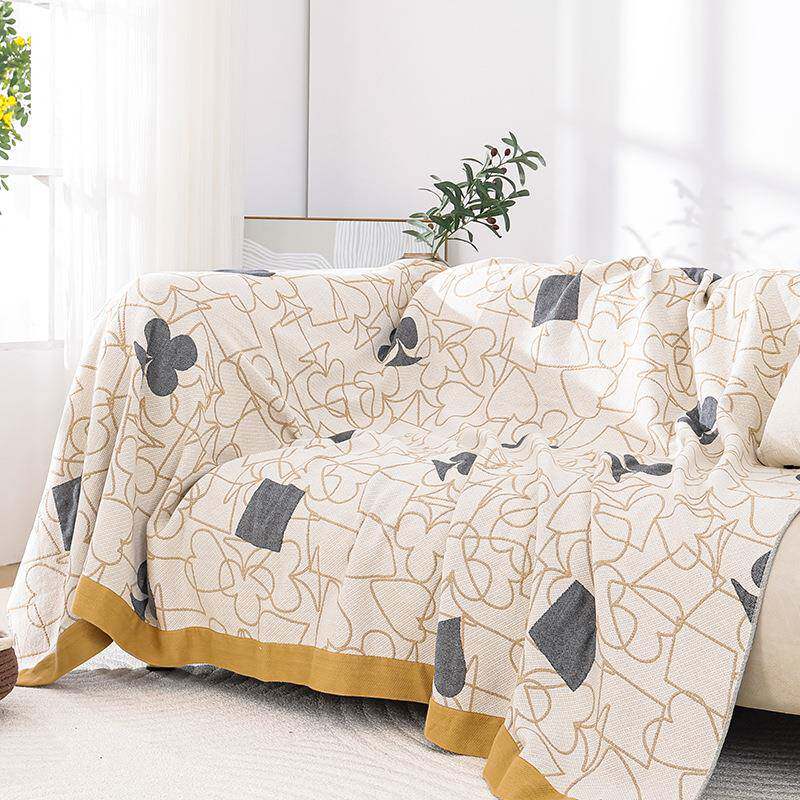 纯棉纱布毛巾被加大加厚柔软全棉盖毯透气毛巾毯四季国潮成人床盖