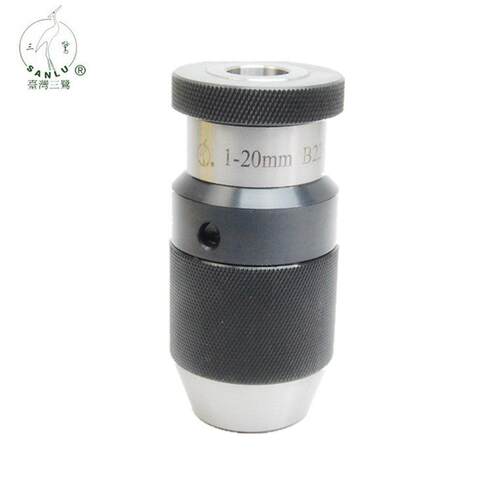 台湾三鹭车床台钻自紧重型精密钻夹头1-20mmB22/JT3/JT4