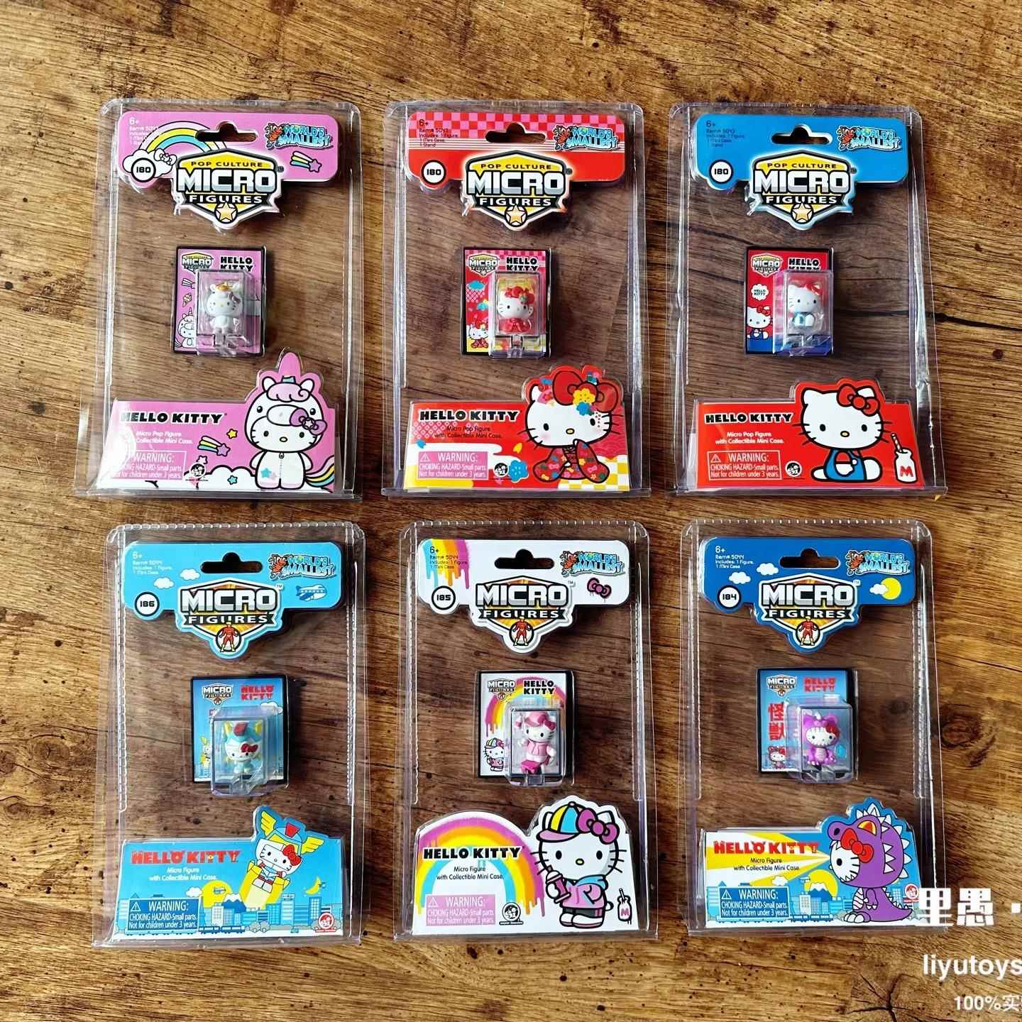 炒鸡可爱！现货正版 超迷你微缩kitty凯蒂猫KT猫挂卡公仔摆件收藏