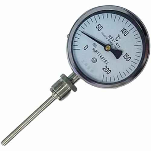 y-100 温度表 1.5级 0-250℃ 插深500mm 304不锈钢 直径10mm G3/4