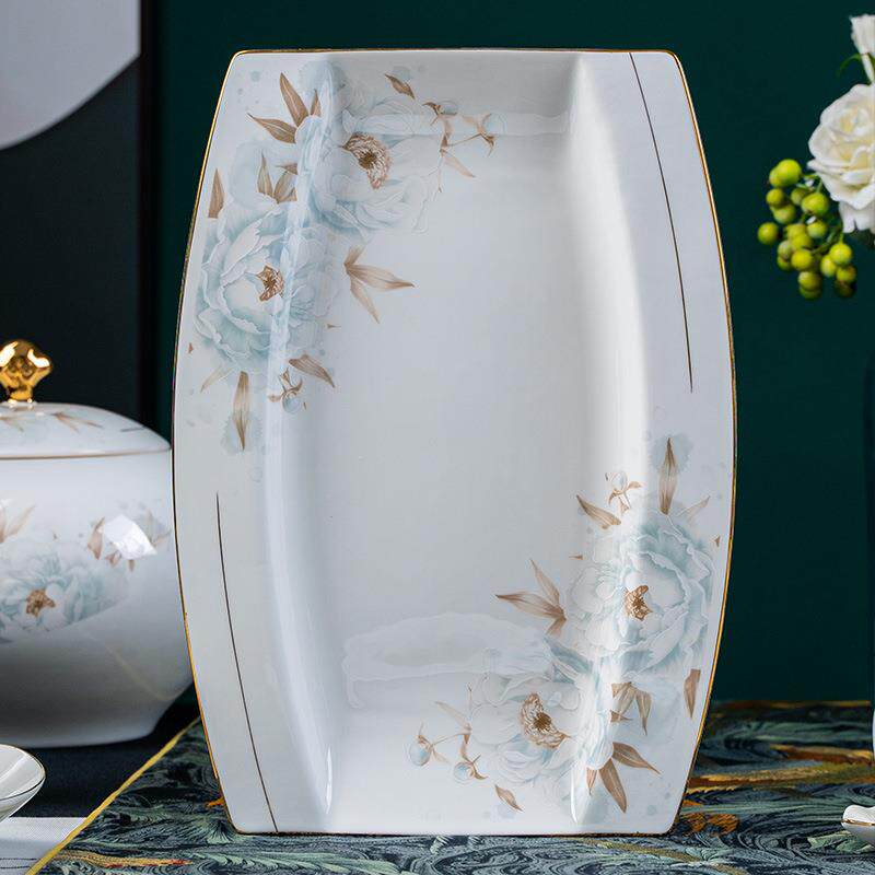 碗碟套装家用盘子碗家用2023新款陶瓷餐具碗盘碗筷吃饭碗套装组合