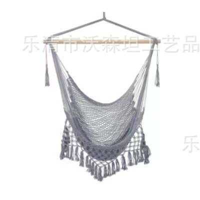 波西米亚网状秋千摄影户外用品室内吊篮外贸批发ins流苏棉网吊椅