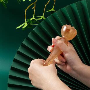 莲蓬头部手持塑料按摩器 筋脉穴位揉捏刮痧棒男女士家用舒缓经络