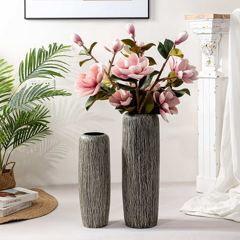 客厅轻装饰摆件简约瓶陶瓷花瓶落中式景德镇奢新个性现代落地地大