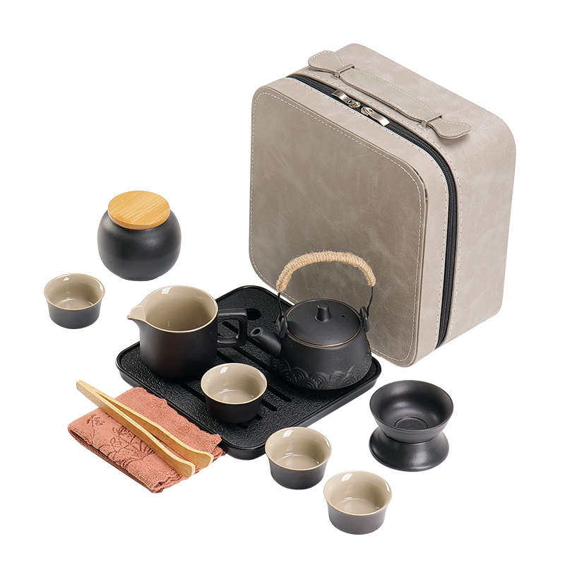 车载户外露营功夫茶具套装旅行便携式一壶四杯泡茶壶茶杯商务礼品