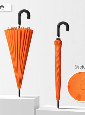 新款24伞骨遇水开花长雨加大加厚加固自动女伞暴双人大号抗风结柄