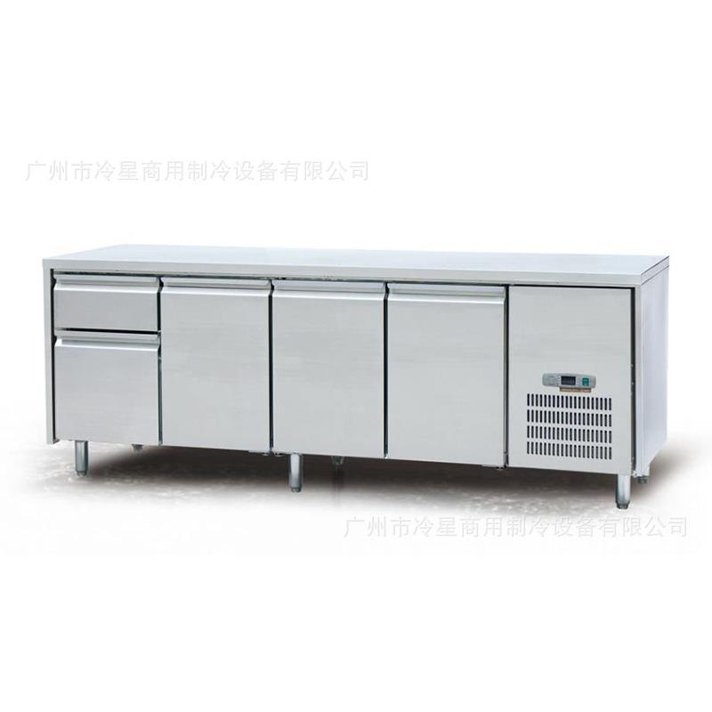 两门三抽屉冷藏工作台冰柜风冷无霜抽拉式机组不锈钢110V60hz冰箱