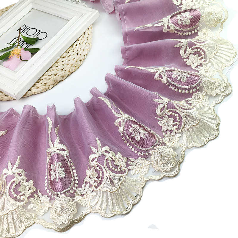 【带衬布】18厘米宽度蕾丝宽边窗帘拼接花边沙发垫抱枕装饰辅料边,居家布艺,花边,淘宝优惠券,粉丝福利购,淘宝优惠卷