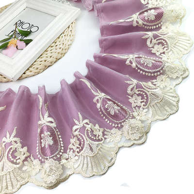 【带衬布】18厘米宽度蕾丝宽边窗帘拼接花边沙发垫抱枕装饰辅料边