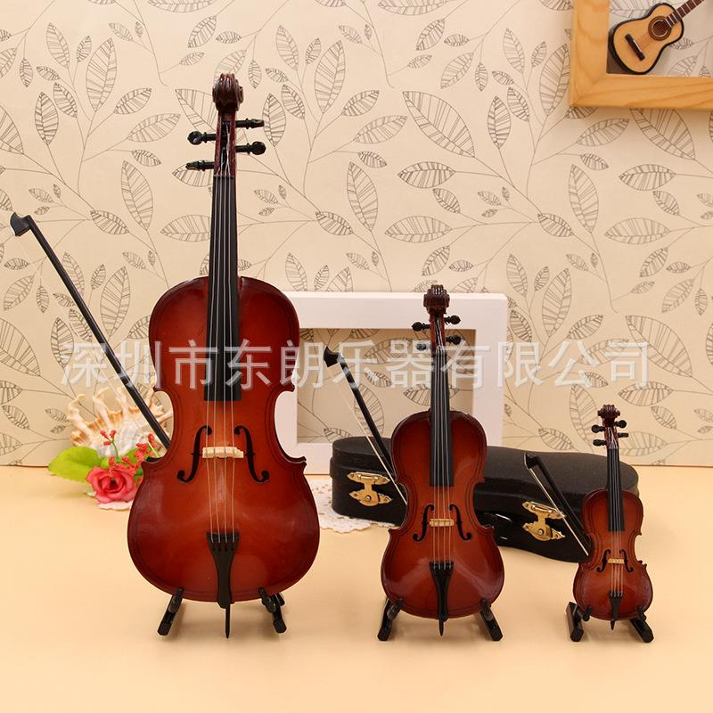 新款直销供应迷你大提琴模型摆件 木质工艺品 圣诞节礼物娃乐器