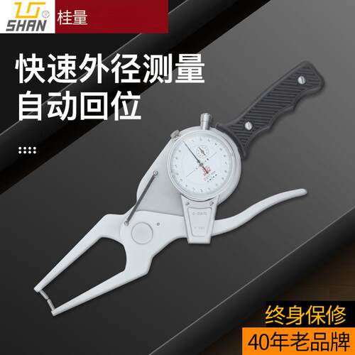 桂林桂量带表外卡规内外径代表卡钳量具测厚仪器0-20mm高精度0.01