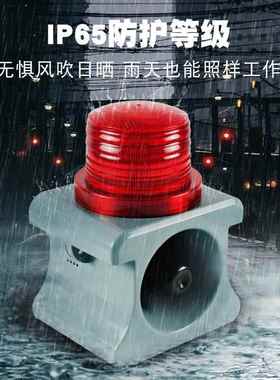 SLAS-00SLAS-0011-AC-2声光警器接信号S源开关量联动报警喇叭1报2