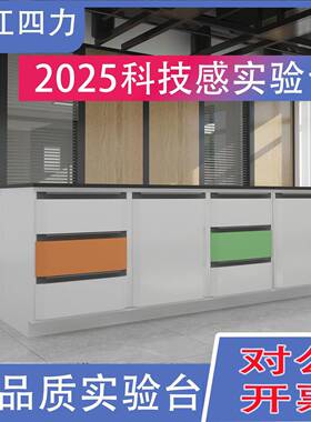 浙江科技感实验桌台 强承重仪器台做试验专用全钢边台实验台