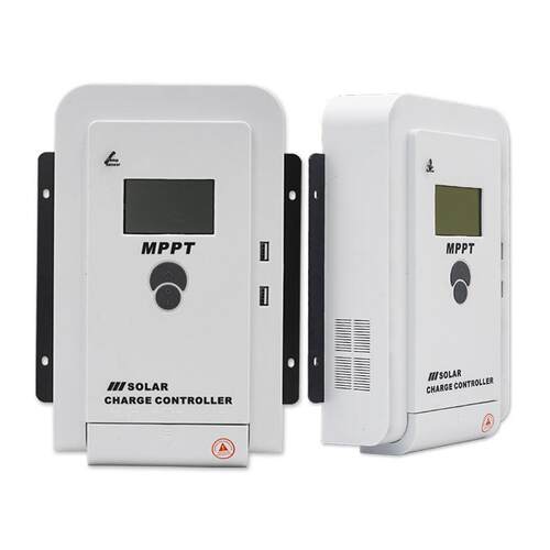 MPPT太阳能控制器智能液晶充电12v24v全自动识别60A光伏控製器