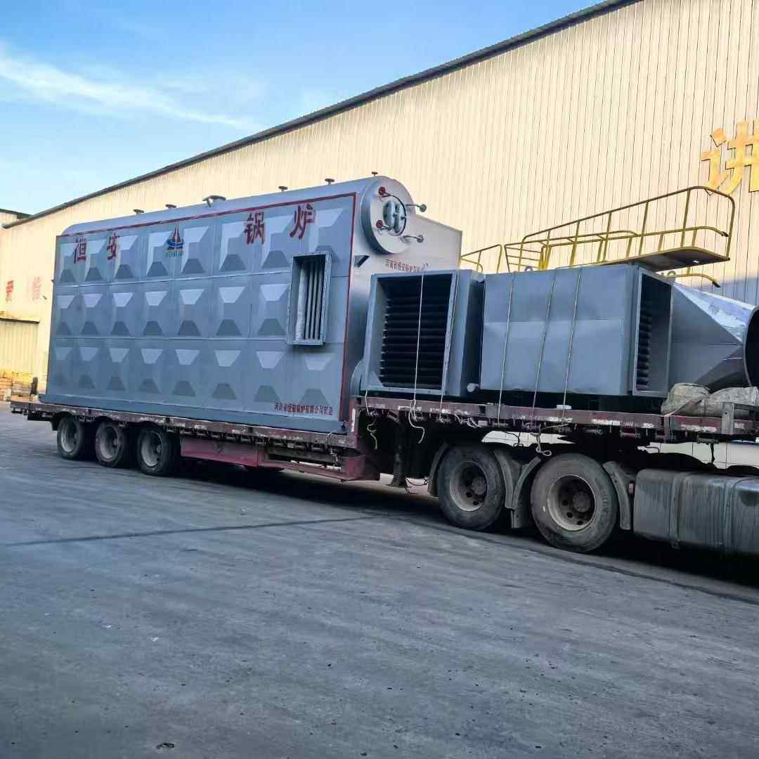 6吨链条炉排生物质蒸汽锅SZS热水锅炉大型供暖水泥养护板材加工