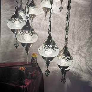 欧式 饰裂纹吊玻璃9头 大灯华厅丽CC9M01L阶梯吊型餐酒店展厅节日装