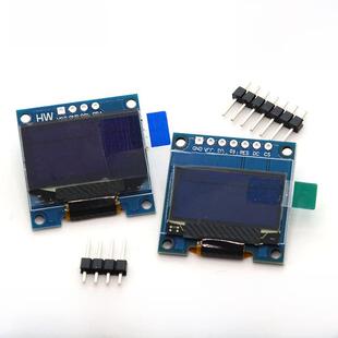 0.96寸OLED显示屏SSD1306 7针蓝白黄双色IIC通信模块51单片机 4针